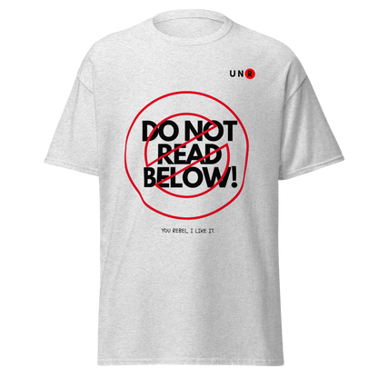 Do Not Read Below T-shirt